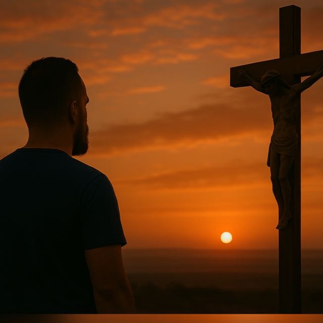 Fernando Barão diante da Cruz